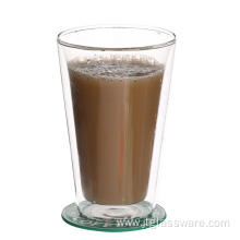 400ml Handmade Double Wall Glass Cup For Coffee